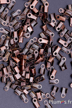 Embouts pour cordon - 5 mm - café